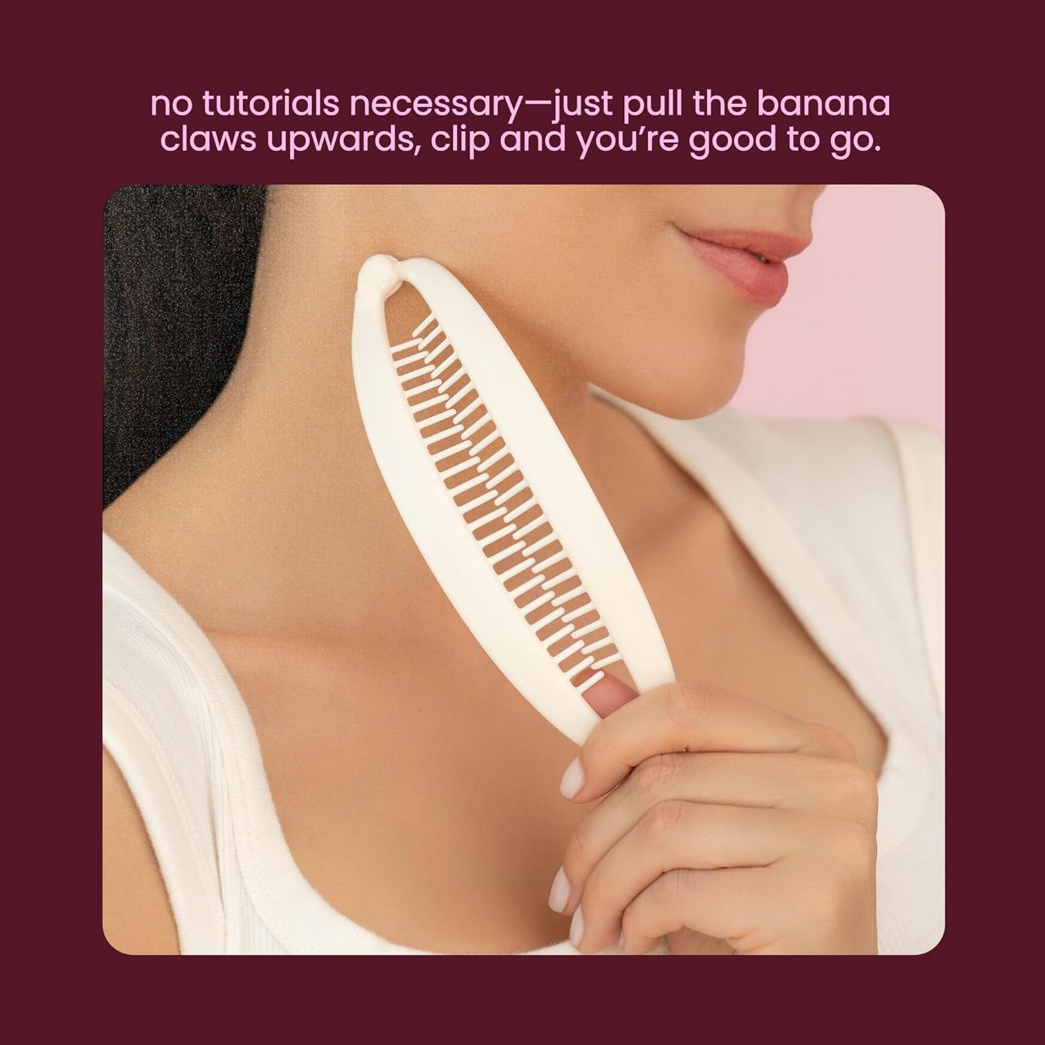 Banana Clip Hair Clips Set of 2, Large 6” Volumizing Hair Claw Clips for Thick & Thin Hair, Non-Slip Ponytail Holder, Black & Brown