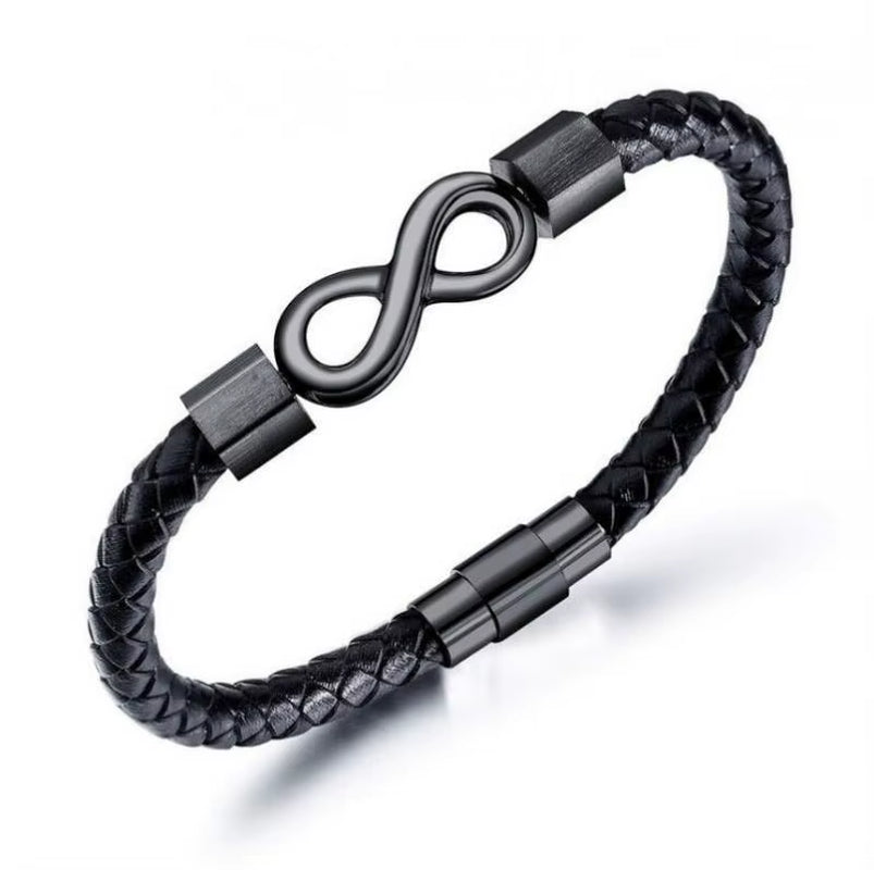 Men’s Classic Multilayer Leather Bracelet – Stylish Braided Wristband with Metal Magnetic Clasp | Fashion Accessory & Gift for Modern Gentlemen