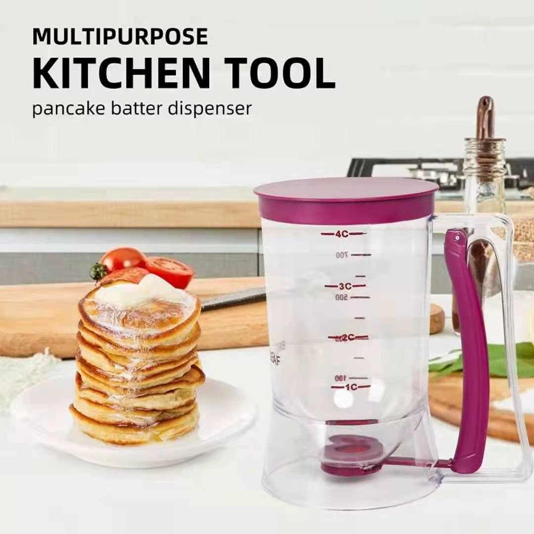 Batter Dispenser Cup for Cupcakes, Pancakes, Cookies & Cakes – Easy Pour Measuring Cup with Handle for Mess-Free Baking & Perfect Portions