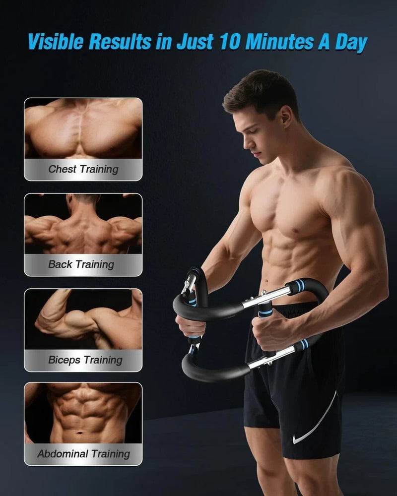 Saker PowerTwist Arm Trainer – Adjustable Forearm & Chest Exerciser for Full Upper Body Workout | 40–100lb Resistance, Portable Strength Training Tool for Home & Gym