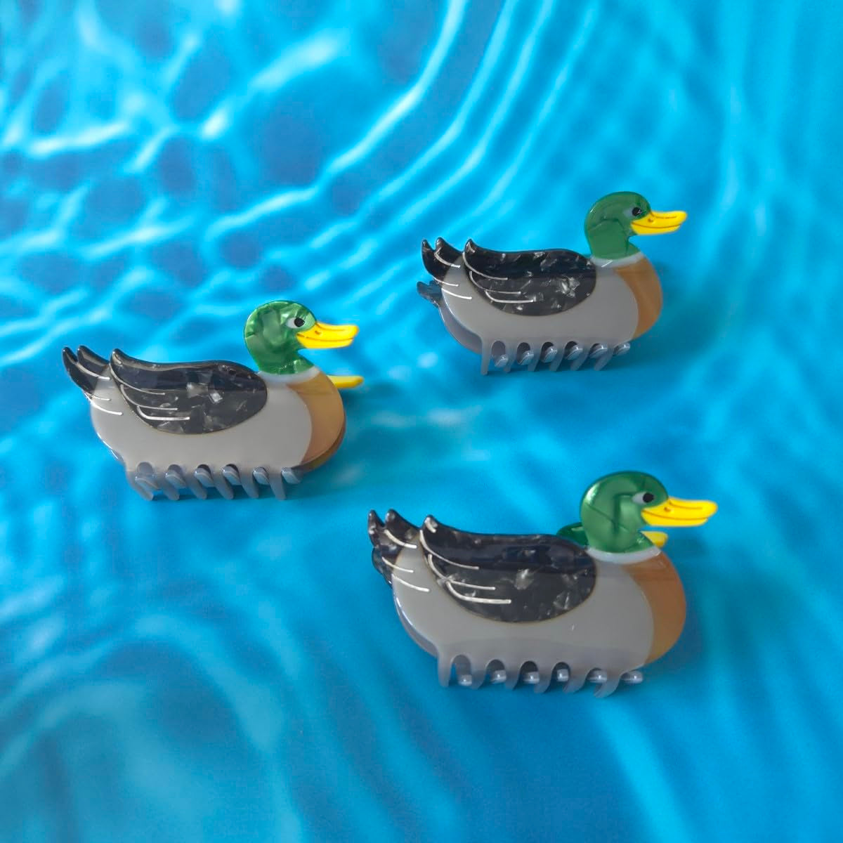 Duck Claw Hair Clips for Women, Big Cellulose Acetate Hair Clips, Non-Slip Hair Claws, Stylish Retro Color Stitching, Perfect Hair Accessories Gift