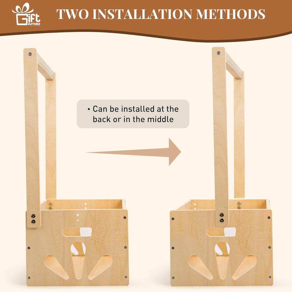 Wooden Baby Shower Crate Closet - DIY Nursery Storage Basket with Hanging Rack, Newborn Gift Hamper for Boys & Girls, Pregnancy Gift Idea for New Parents, 21"