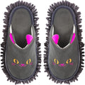 Microfiber Mop Slippers for Floor Cleaning - Washable Chenille Dust & Pet Hair Remover, Anti-Slip Warm House Shoes, Lazy Cleaning Tool for Home & Office, Gray