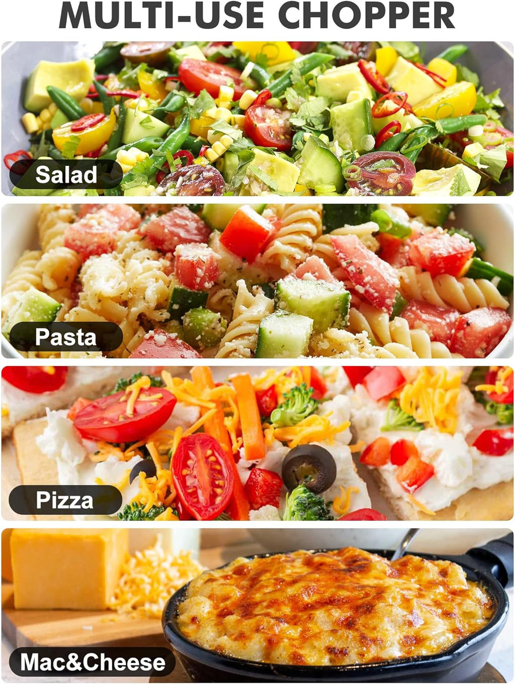 4-in-1 Vegetable Chopper Pro - Onion Dicer & Kitchen Slicer with 1.2L Container, Stainless Steel Manual Food Cutter for Salad, Potato & Carrot, BPA-Free, White