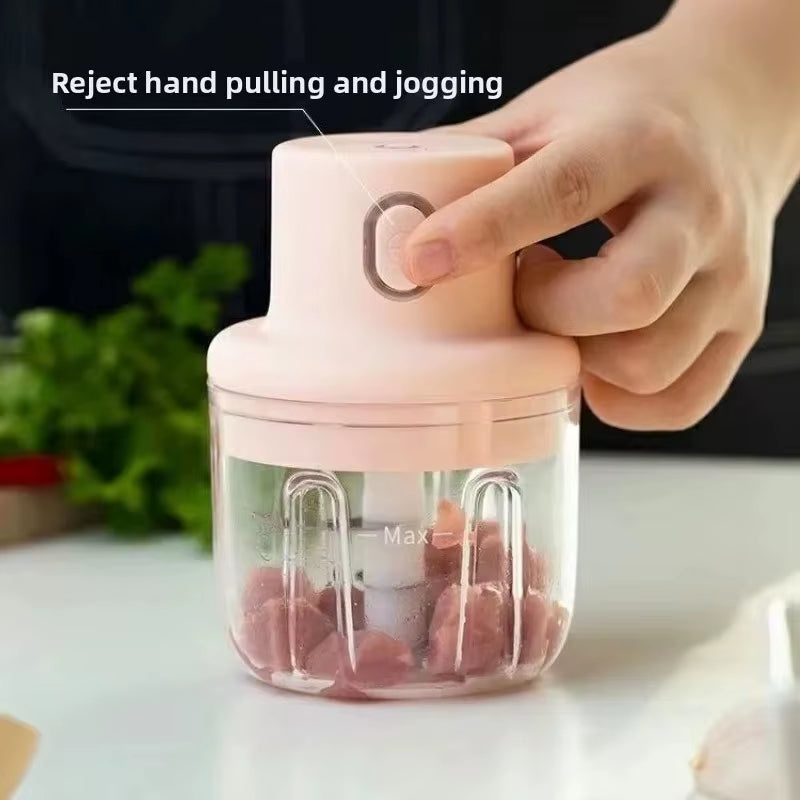 Mini Electric Garlic Chopper & Food Grinder – Portable USB Rechargeable Crusher for Garlic, Ginger, Vegetables & Baby Food – Durable, Easy to Clean Kitchen Tool