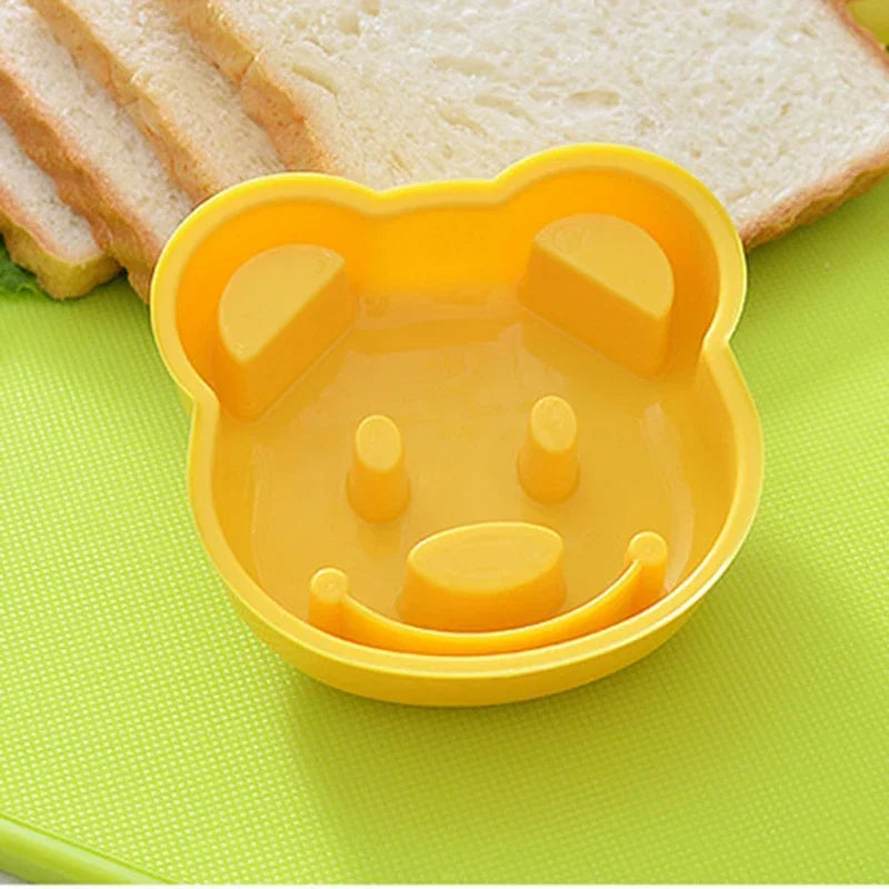 2PCS Sandwich Cutter Mould Set – Cute Bear, Cat, Rabbit & Car Shapes | Kids Bento Bread & Cookie Cutters, Food-Grade Baking Tools for Fun Lunches & Snacks