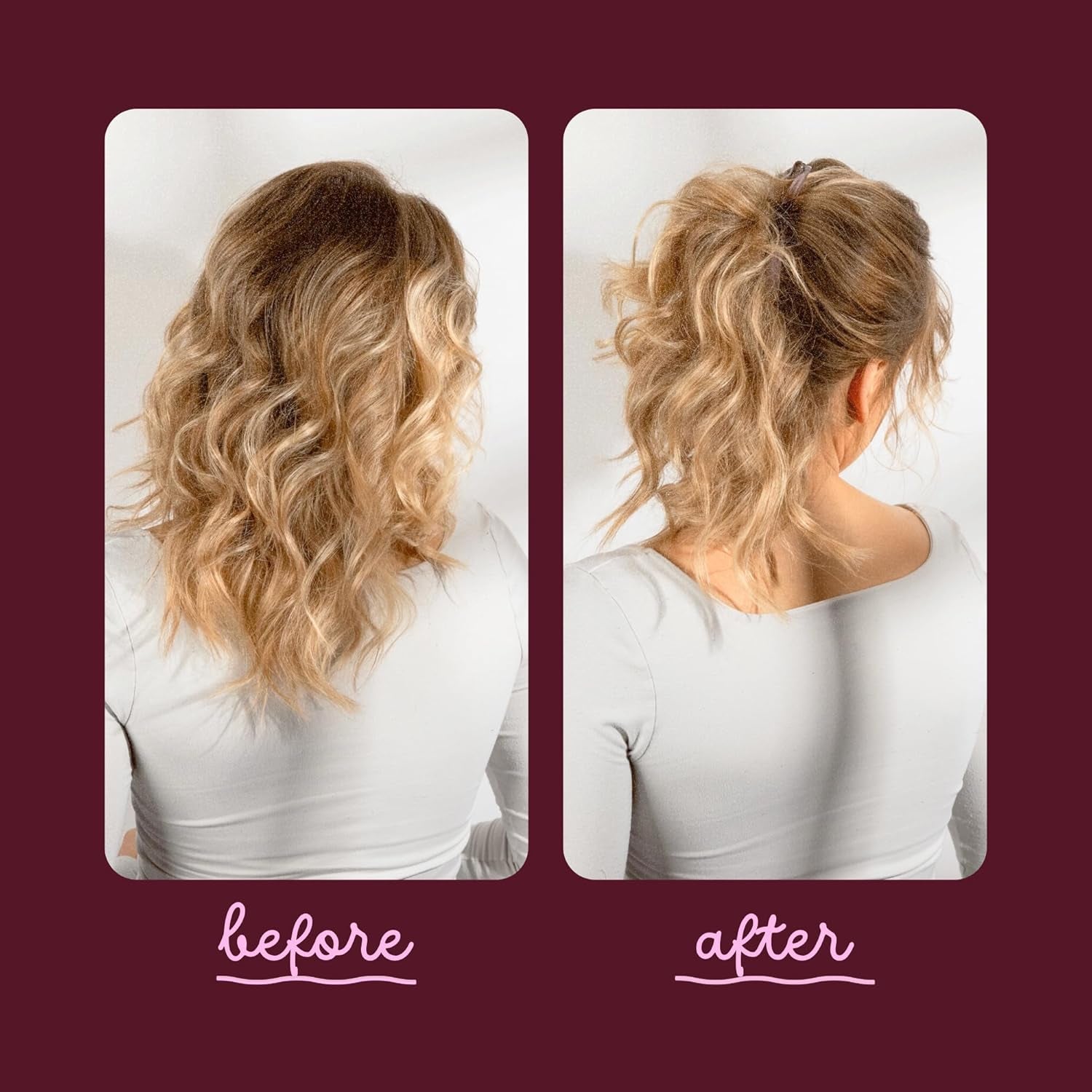 Banana Clip Hair Clips Set of 2, Large 6” Volumizing Hair Claw Clips for Thick & Thin Hair, Non-Slip Ponytail Holder, Black & Brown