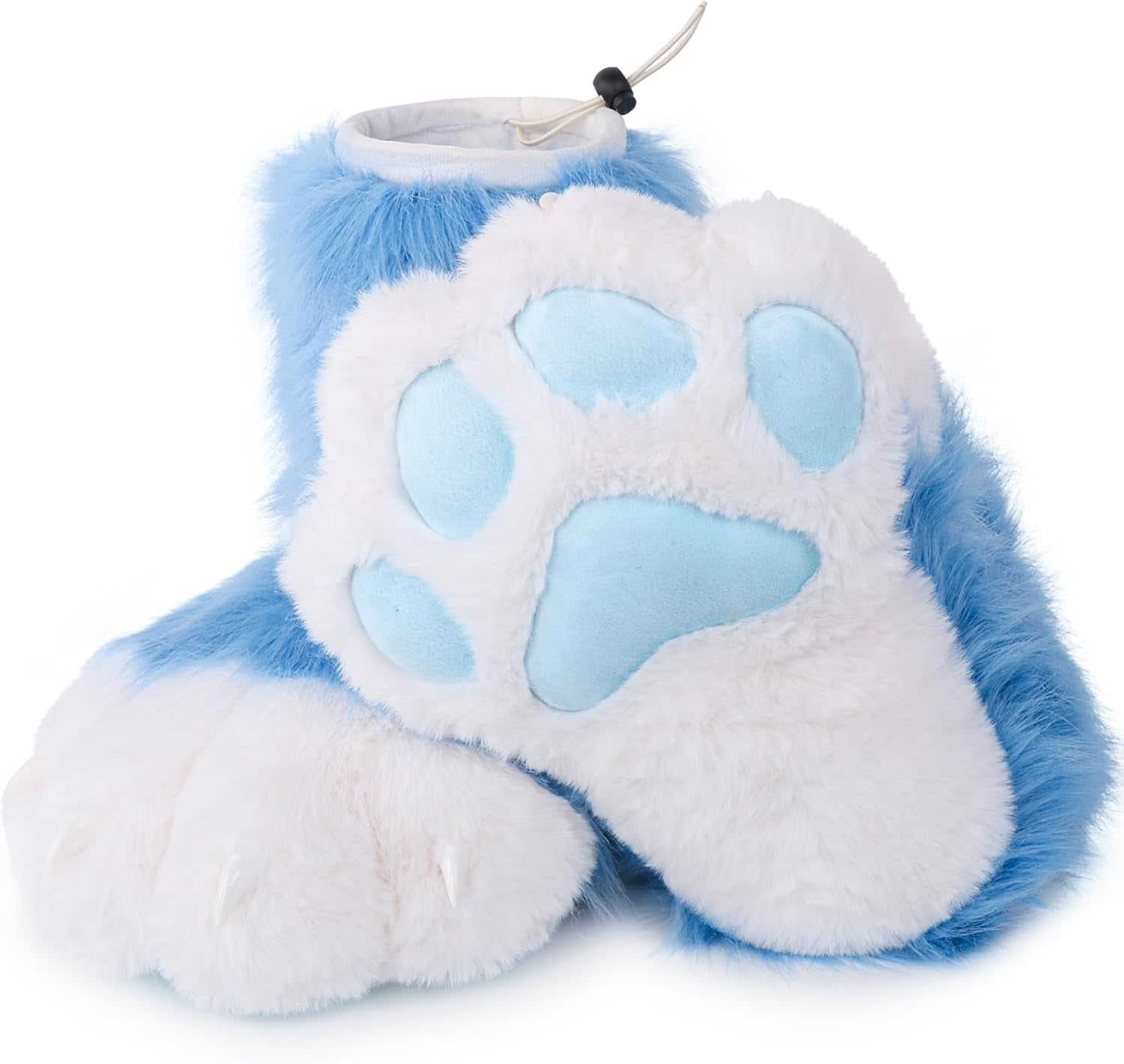 Cosplay Cat Furry Paw Shoes for Adults, Animal Claw Slippers, Fursuit Feet Accessories, Plush Costume Footwear for Halloween, Anime, Roleplay