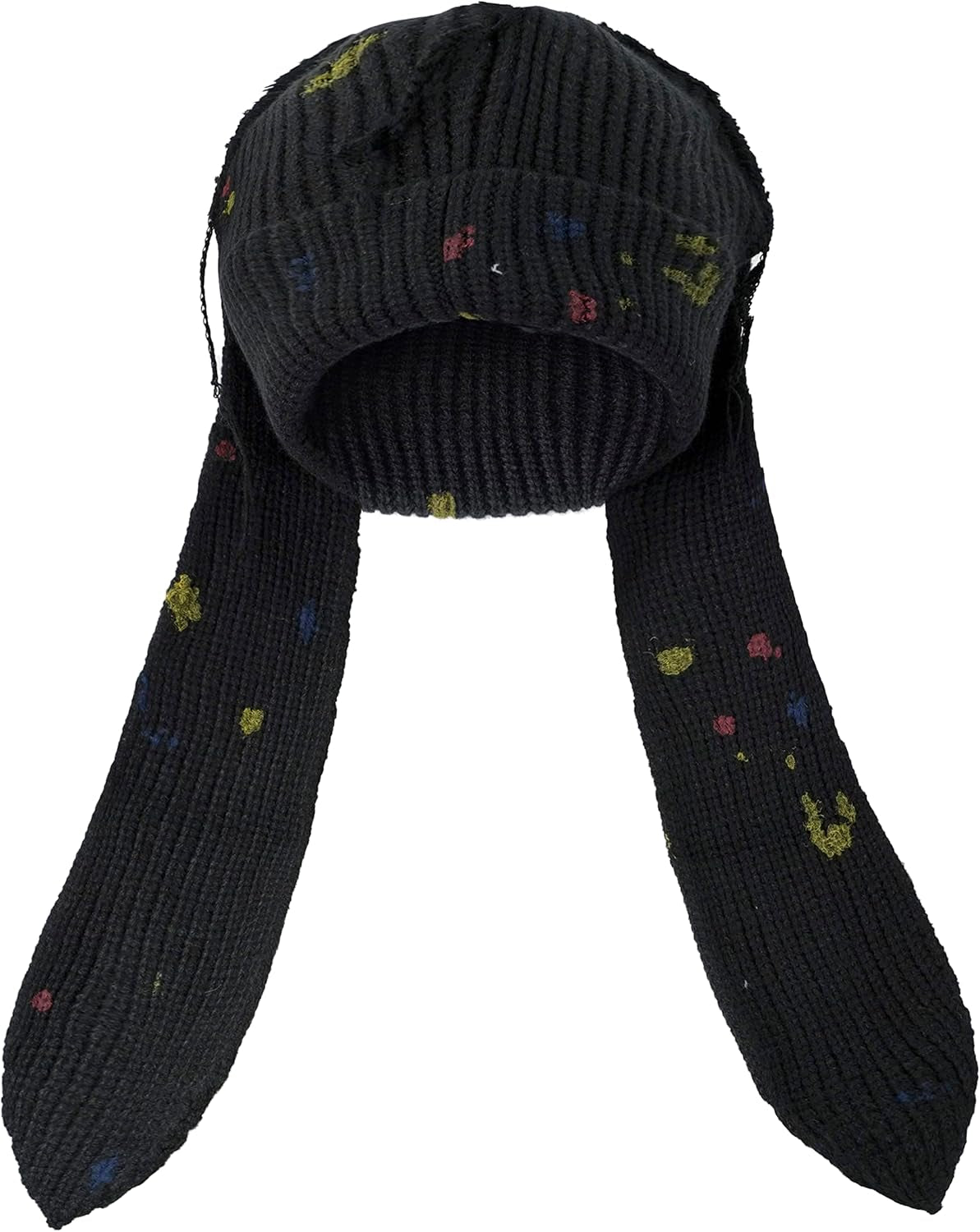 Cute Bunny Ears Knit Beanie - Long Ear Rabbit Crochet Hat, Soft Fluffy Winter Skull Cap for Women & Girls, Warm Slouchy Outdoor Ear Cover & Funny Costume Hat