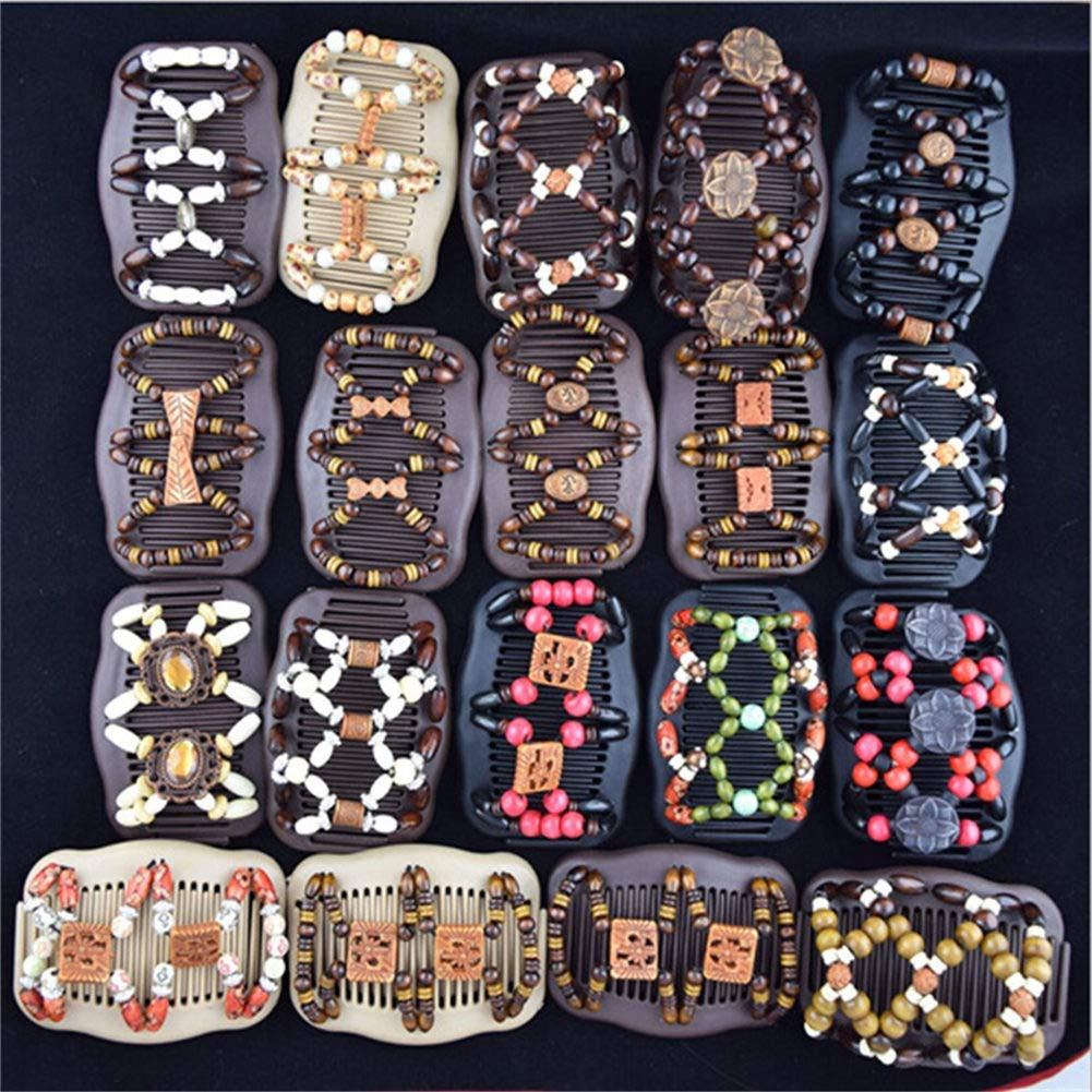 Thick Hair Bun Clip Combs Set of 5, Non-Slip Bun Maker Hair Accessories for Women & Girls, Easy Updo Hair Clips for Long Short Hair, Waterproof Hold