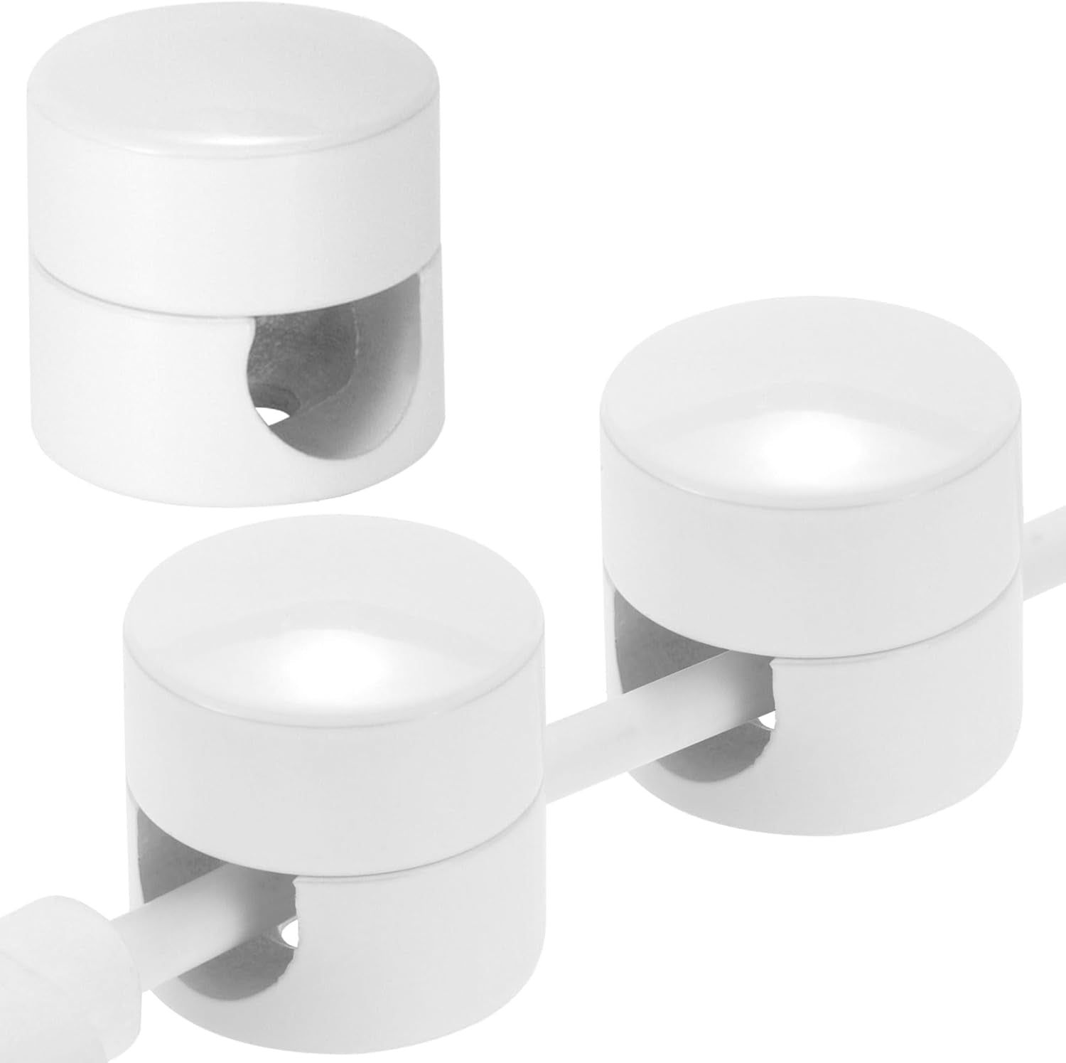 3Pcs Aluminum Cable Anchors - Gun Metal Adjustable Cord Holder, Heavy-Duty Adhesive Wire Organizer for Desk & Nightstand, Pro Charger Cable Management Clips