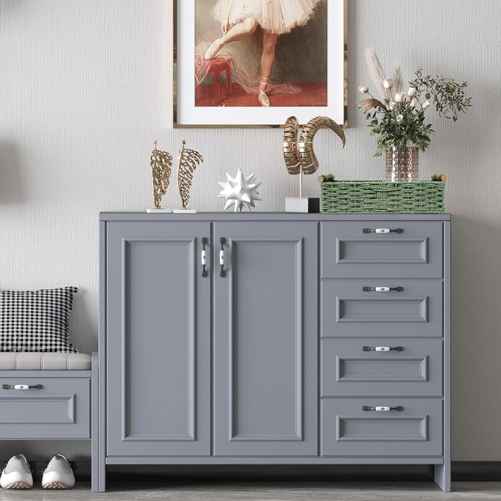 Handmade Round Paper Rope Storage Basket - Wicker Toilet Paper Holder for Tank Top, Decorative Green Woven Tray with Handles for Bathroom, Kitchen & Countertop