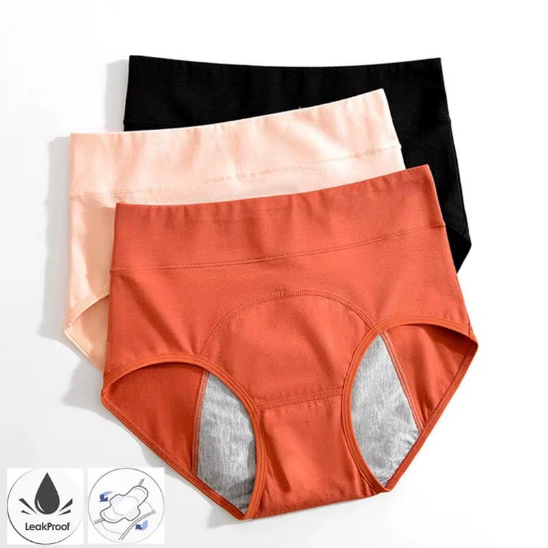 High-Waist Cotton Period Panties for Women – Leak-Proof Menstrual Underwear | Breathable, Reusable & Eco-Friendly Comfort for Confident Protection