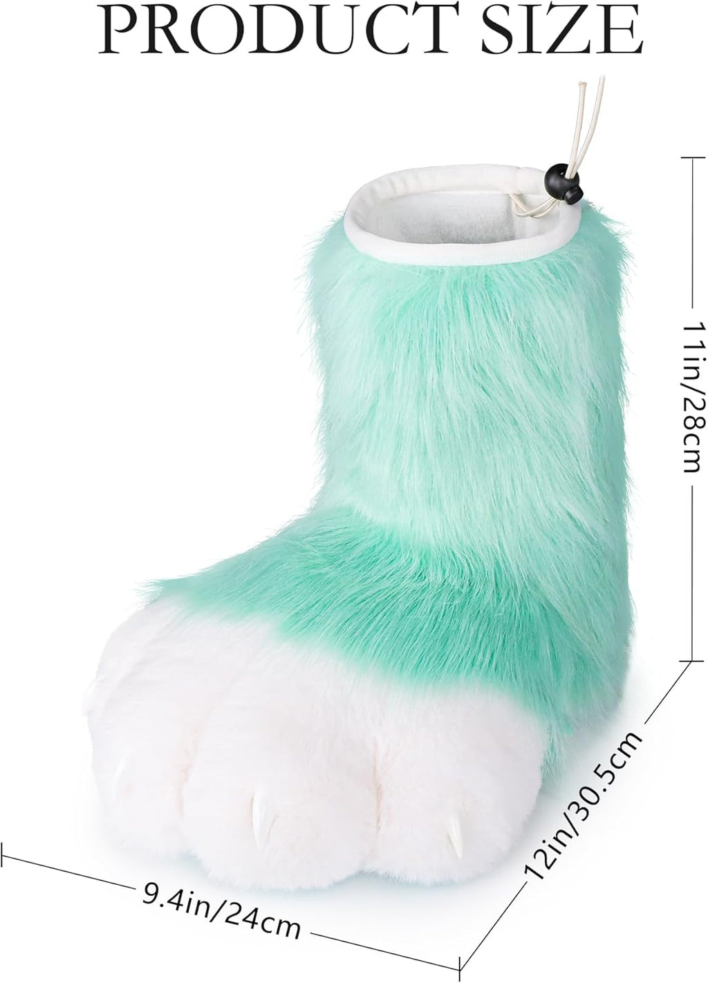 Cosplay Cat Furry Paw Shoes for Adults, Animal Claw Slippers, Fursuit Feet Accessories, Plush Costume Footwear for Halloween, Anime, Roleplay