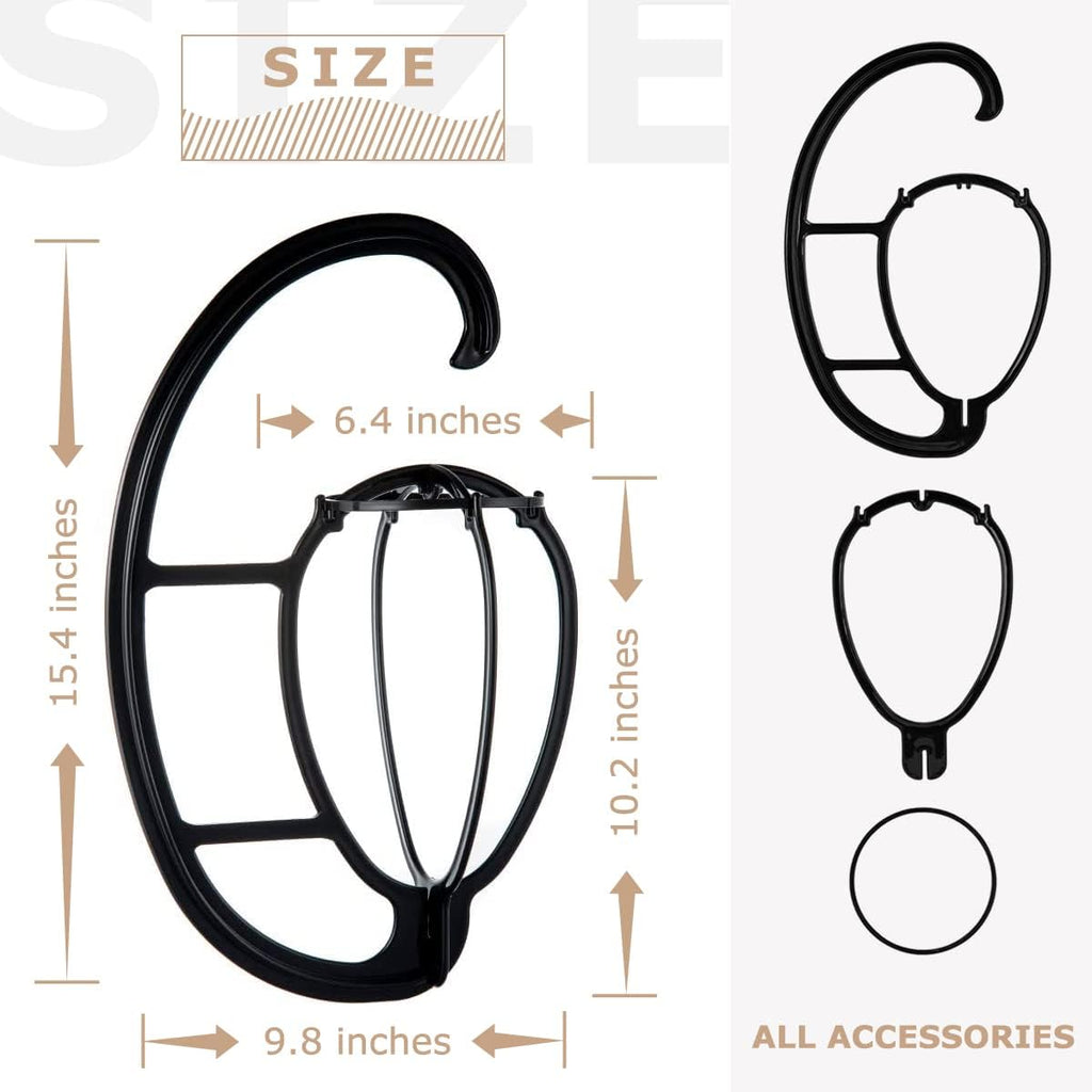 Hanging Wig Stand 2 Pack, Space-Saving Wig Drying Stand Holder for Long & Short Wigs, Portable Travel Wig Hanger, Durable Plastic Wig Storage Rack