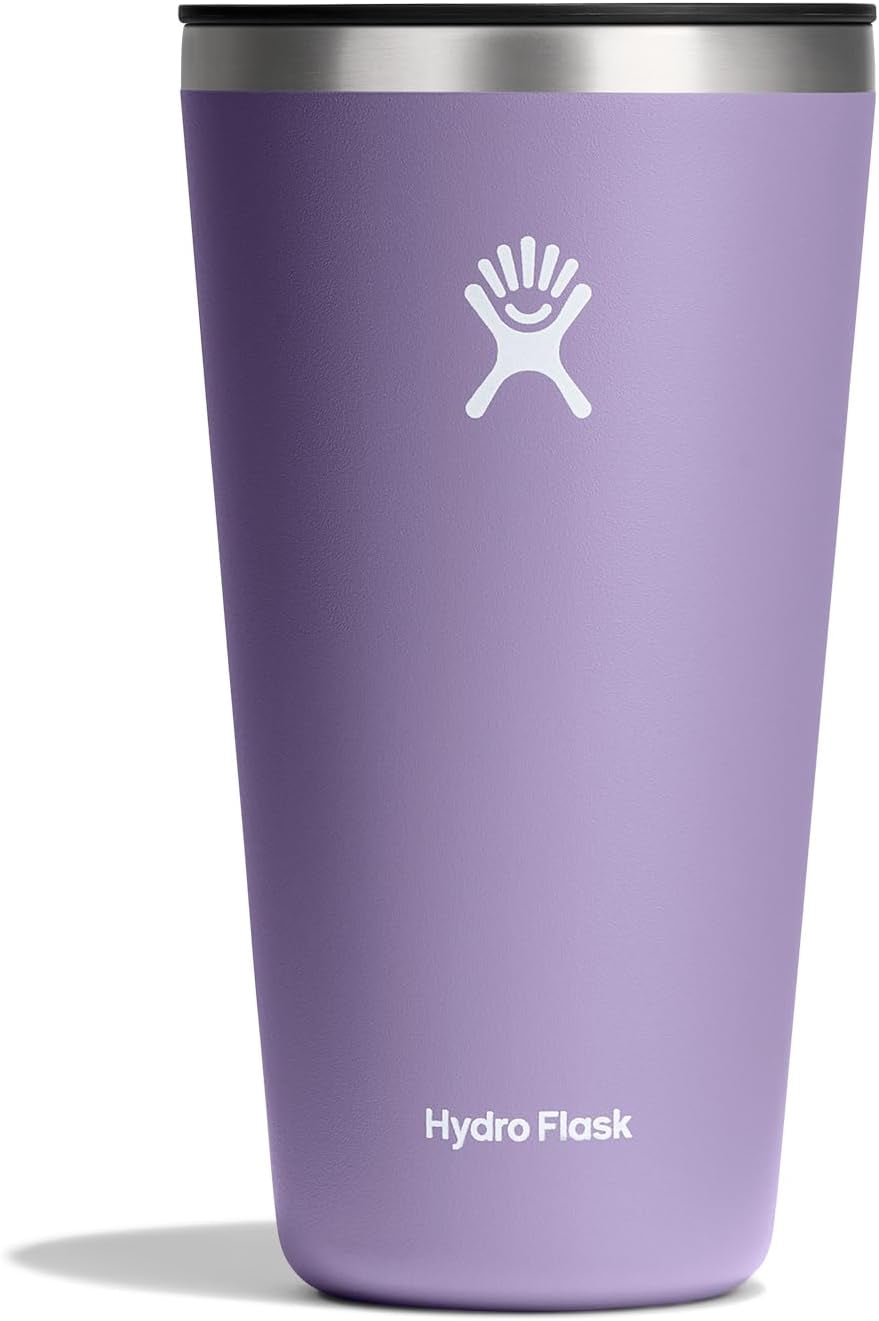 28oz Insulated Straw Tumbler with Leak-Resistant Lid, Stainless Steel Cupholder Friendly Cold Drink Cup for Smoothies, Water & Iced Coffee