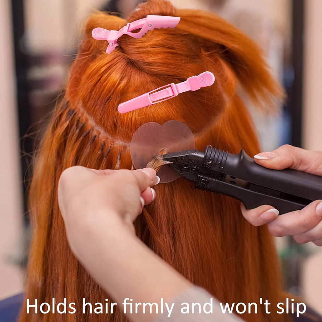 12pcs Pink Alligator Hair Clips for Styling & Sectioning, No Crease Duck Bill Clips for Makeup, Salon Hair Clips for Thin & Thick Hair Women Girls