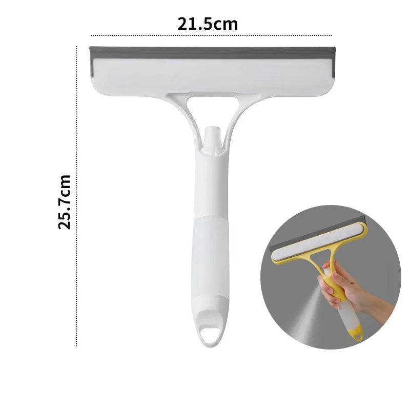 3-in-1 Window Cleaning Squeegee with Spray Bottle & Microfiber Scrubber – Multi-Function Glass Cleaner Tool for Windows, Mirrors & Cars | Streak-Free Shine & Easy Cleaning