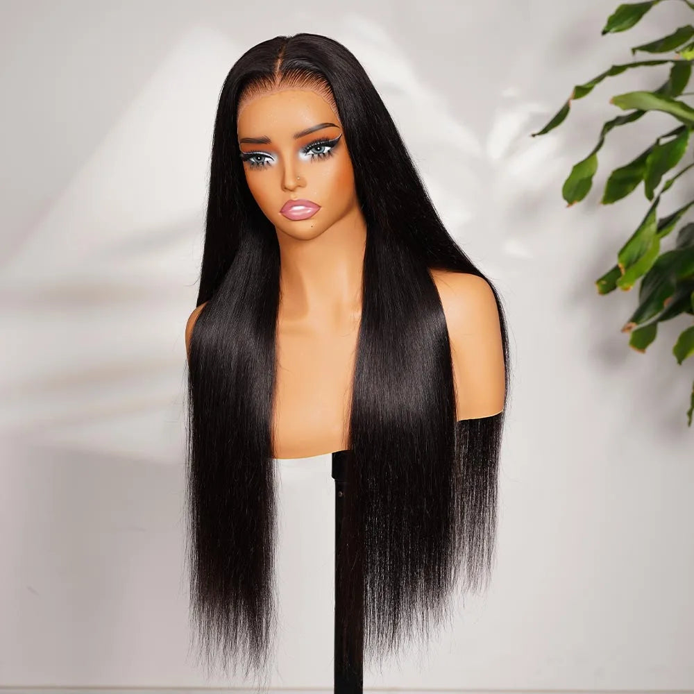 13x6 Bye Bye Knots Glueless Lace Front Wig – Bone Straight Human Hair Wig, Pre-Plucked & Bleached Knots, Ready-to-Wear Natural Look | Megalook HD Wig for Women