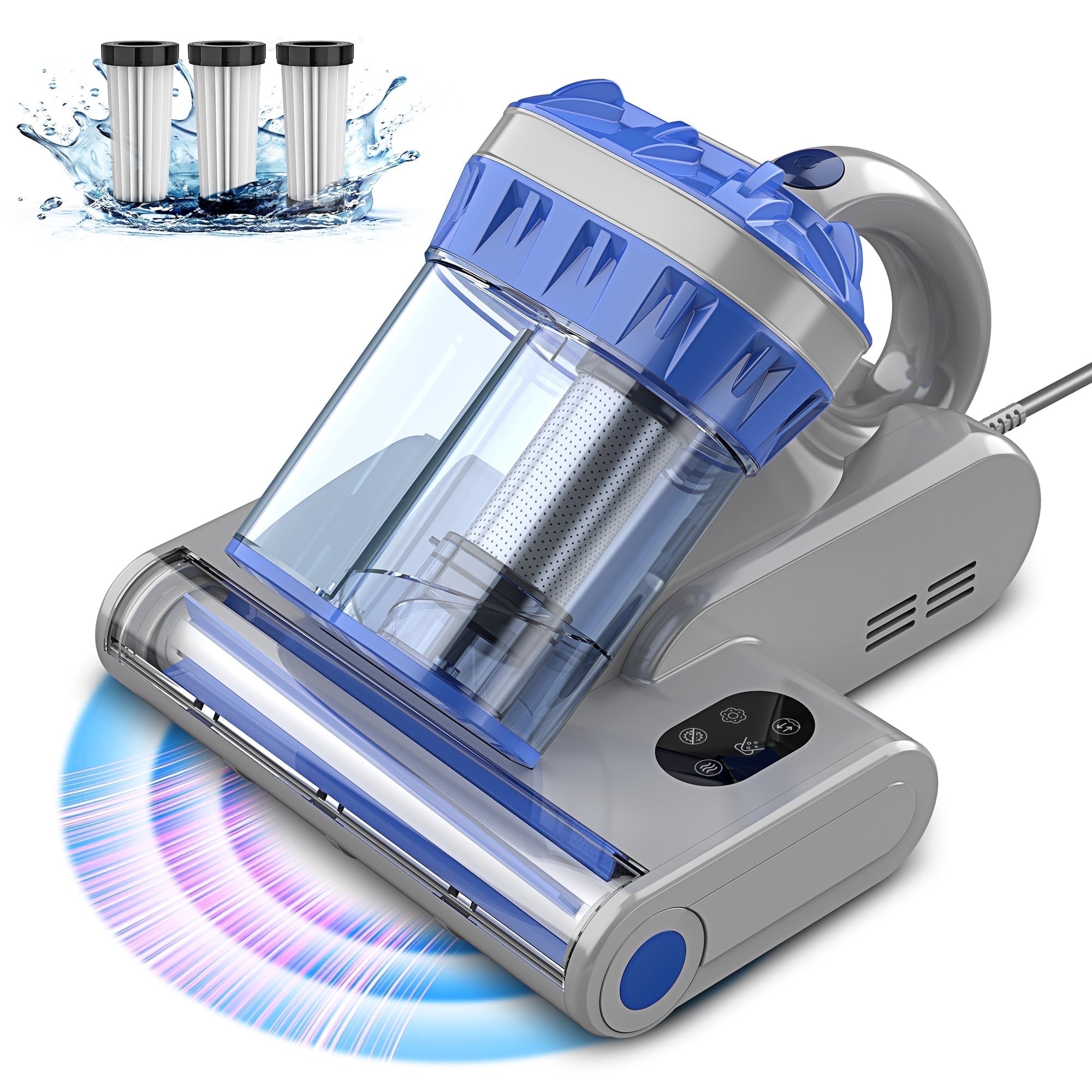 INSE UV-C Handheld Bed Vacuum Cleaner – 253.7nm UV Light Mite Remover with HEPA Filter, 16Kpa Suction & 70°C Heat for Mattress, Sofa & Bedding