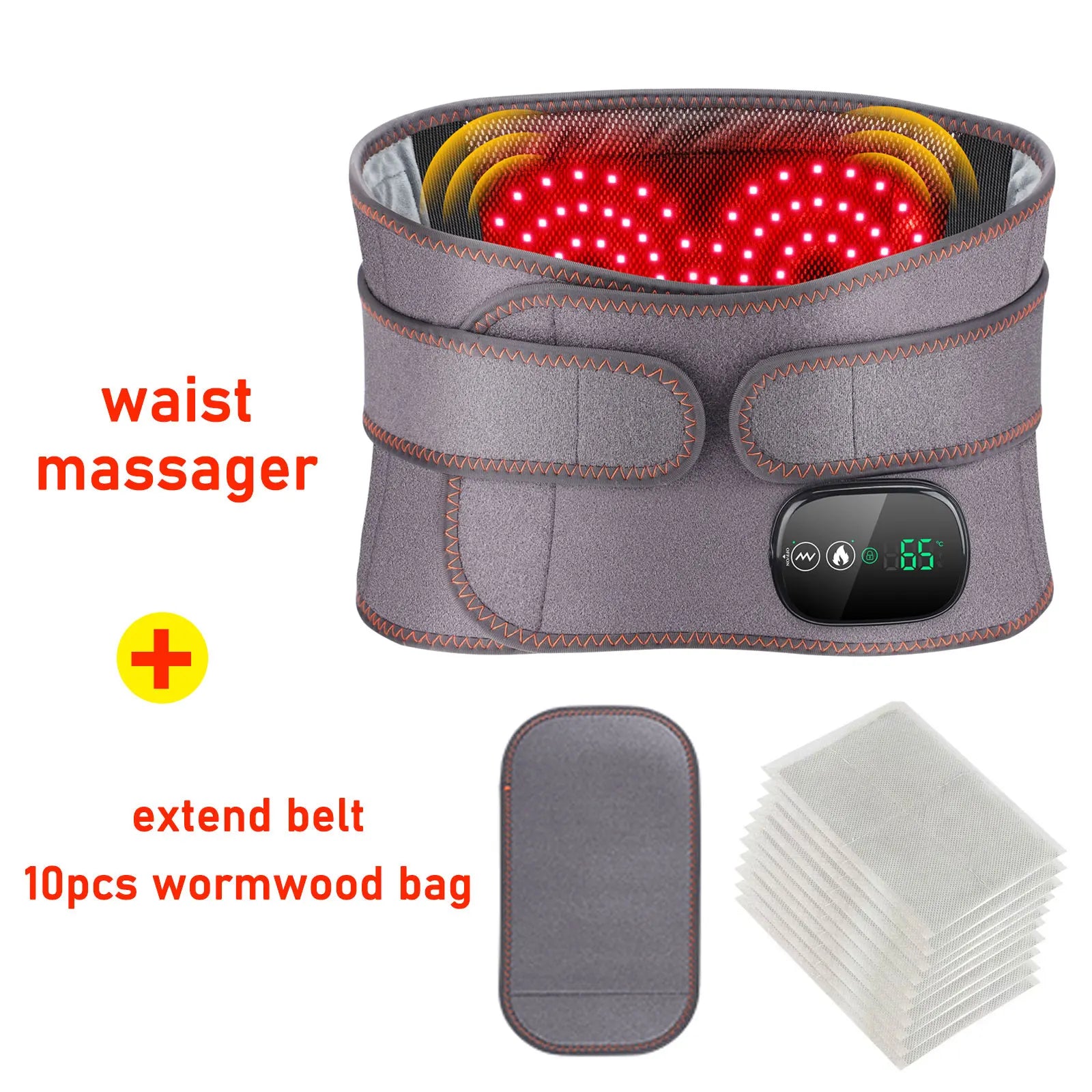 Electric Heating Waist Massager Belt – 3-Level Vibration & Heat Therapy for Back Pain Relief, Posture Support & Muscle Relaxation