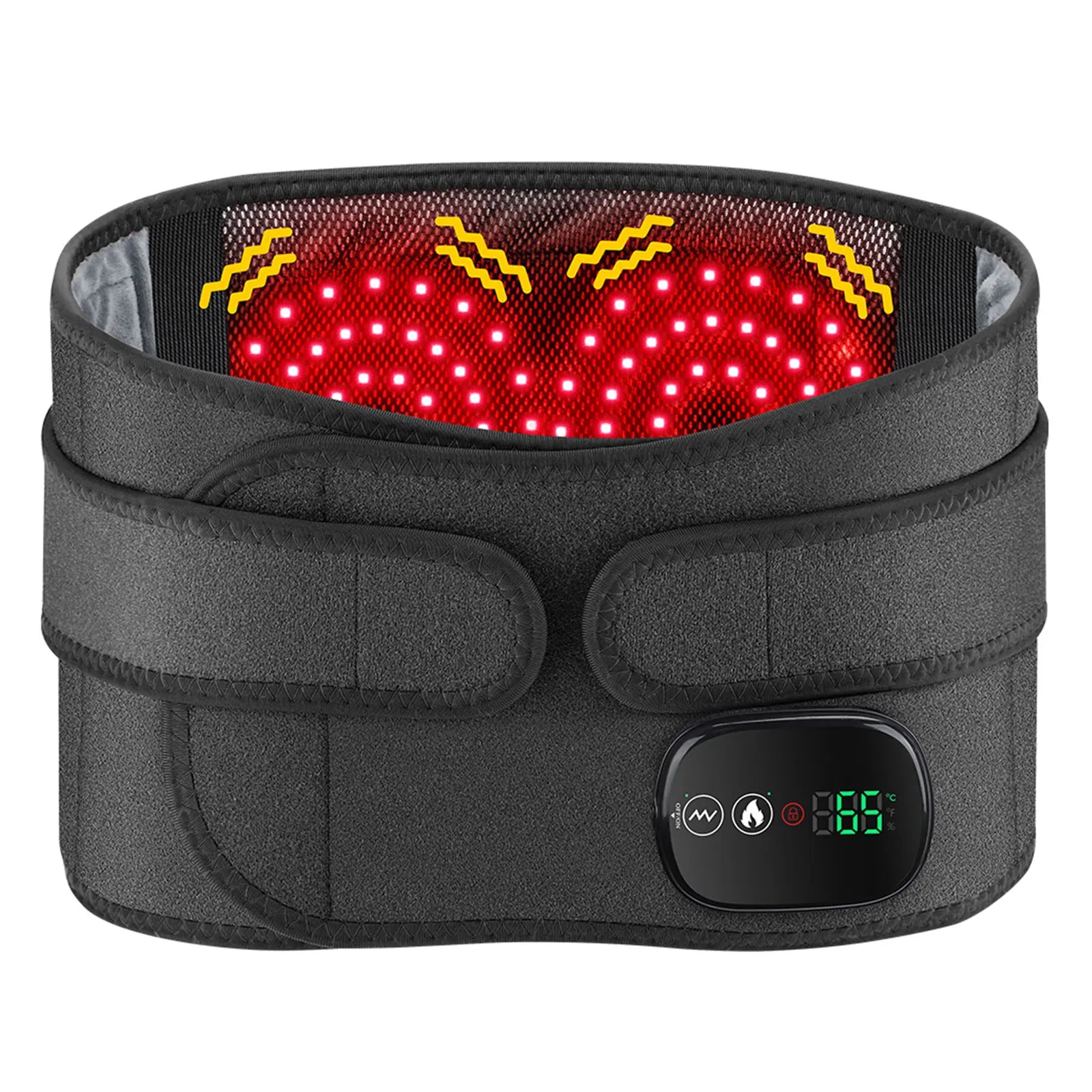 Electric Heating Waist Massager Belt – 3-Level Vibration & Heat Therapy for Back Pain Relief, Posture Support & Muscle Relaxation