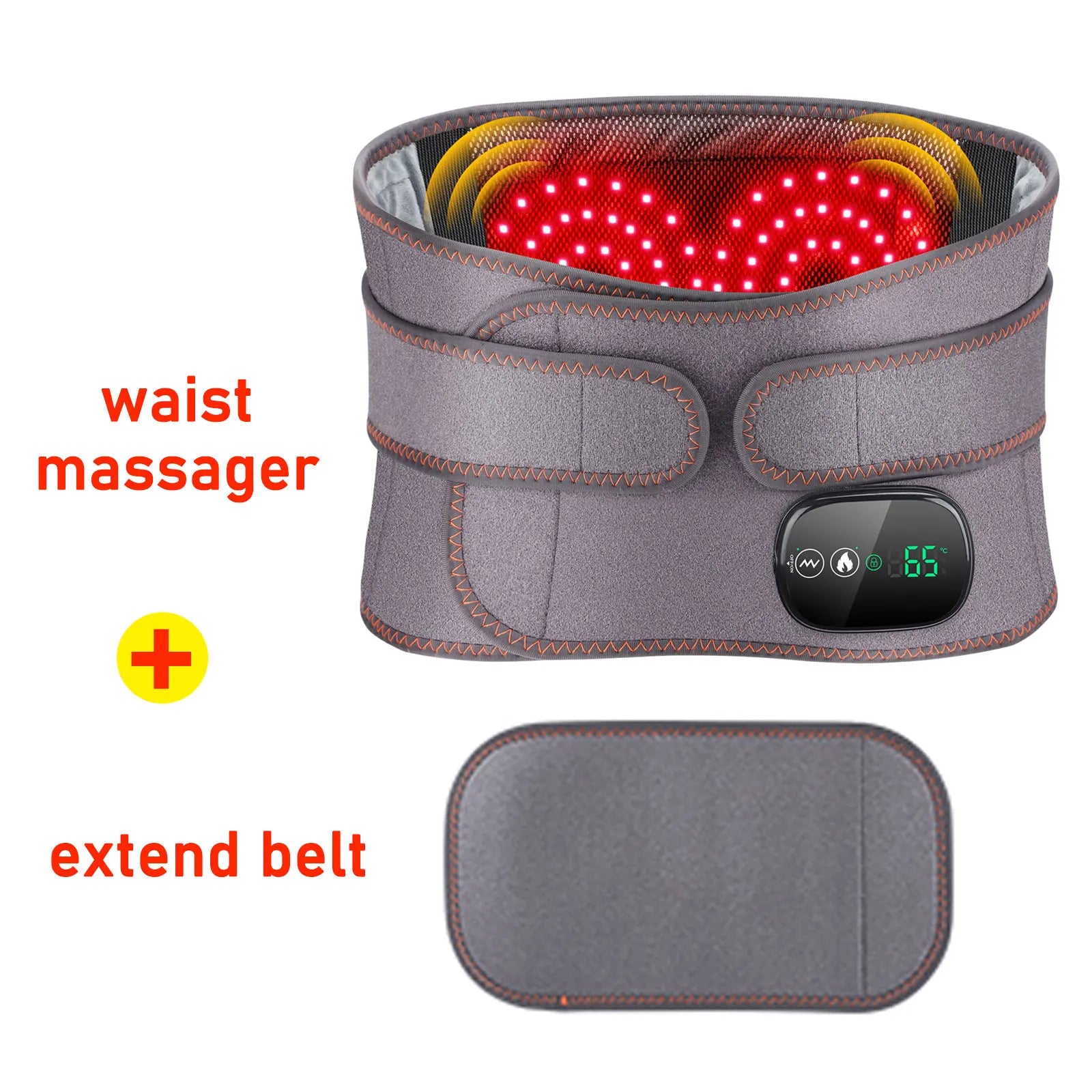 Electric Heating Waist Massager Belt – 3-Level Vibration & Heat Therapy for Back Pain Relief, Posture Support & Muscle Relaxation