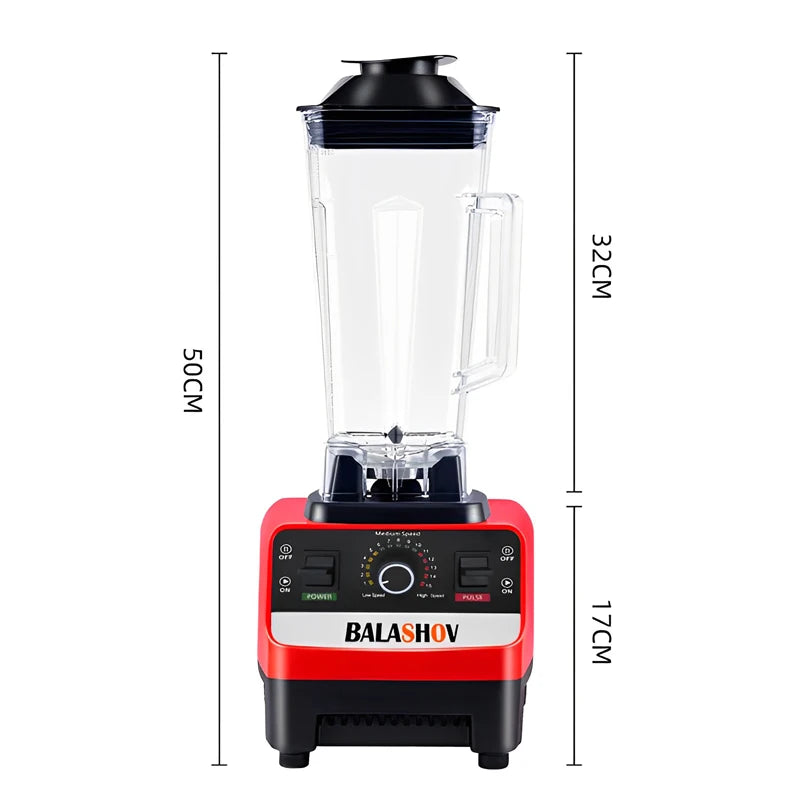 2000W Heavy-Duty Commercial Blender – High Power Smoothie Maker, Ice Crusher & Food Processor | 2L BPA-Free Jar, Stainless Steel Blades, Professional Kitchen Juicer Mixer