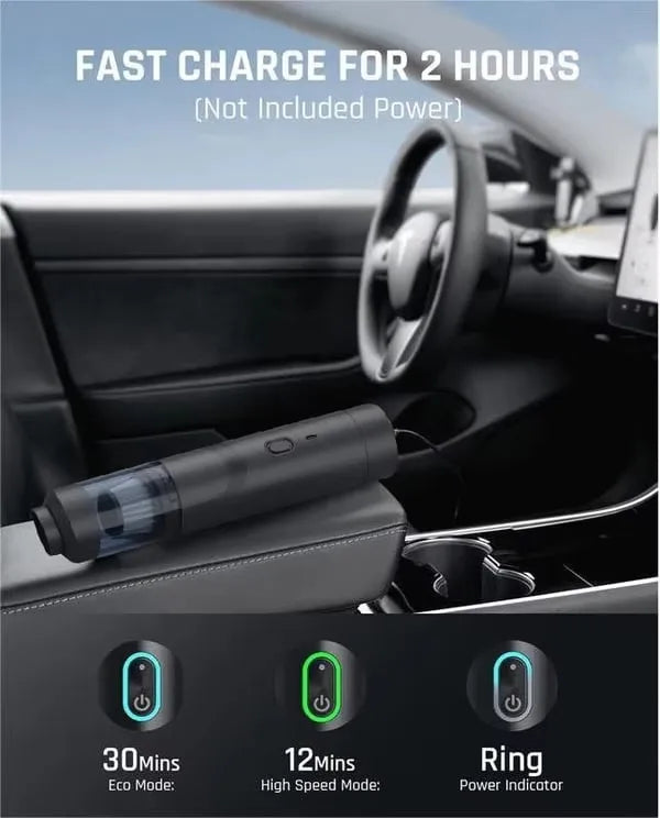 Fanttik Slim V8 Mate/Apex Cordless Car Vacuum – 12000Pa Powerful Suction, Portable Mini Cleaner with Flexible Hose & Pet Brush for Deep Car Detailing