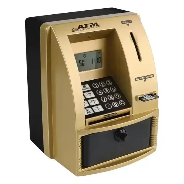 Kids Electronic ATM Piggy Bank with Password & Voice Recognition – Smart Money Saving Box with Automatic Deposit, Target Tracker, and LED Backlight | Perfect Christmas Gift