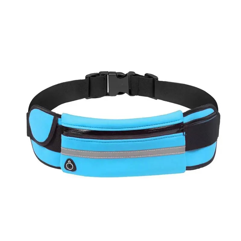 Waterproof Running Waist Bag for Men & Women – Lightweight Gym Fanny Pack with Reflective Safety Strip, Adjustable Strap & Phone Holder for Running, Cycling & Hiking
