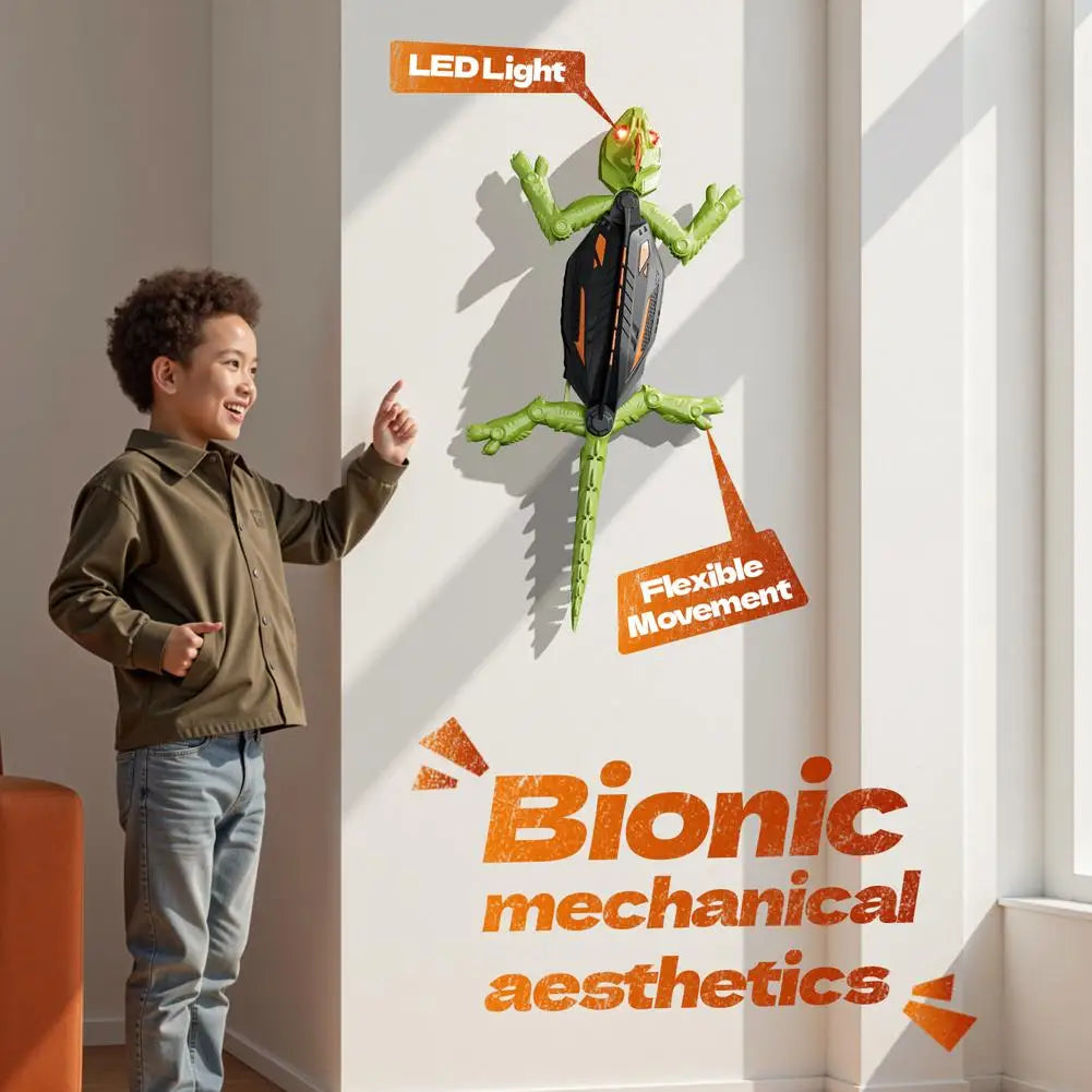 Magic Climber RC Wall-Climbing Lizard Robot Toy – Realistic Remote Control Gecko That Climbs Walls, Glass & Windows | LED Eyes, 360° Moves, Fun STEM Gift for Kids