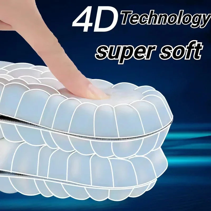 4D Massage Shoes Insoles – Super Soft Latex Sports Insoles for Running, Walking & Basketball | Arch Support Orthopedic Inserts for Men & Women Comfort