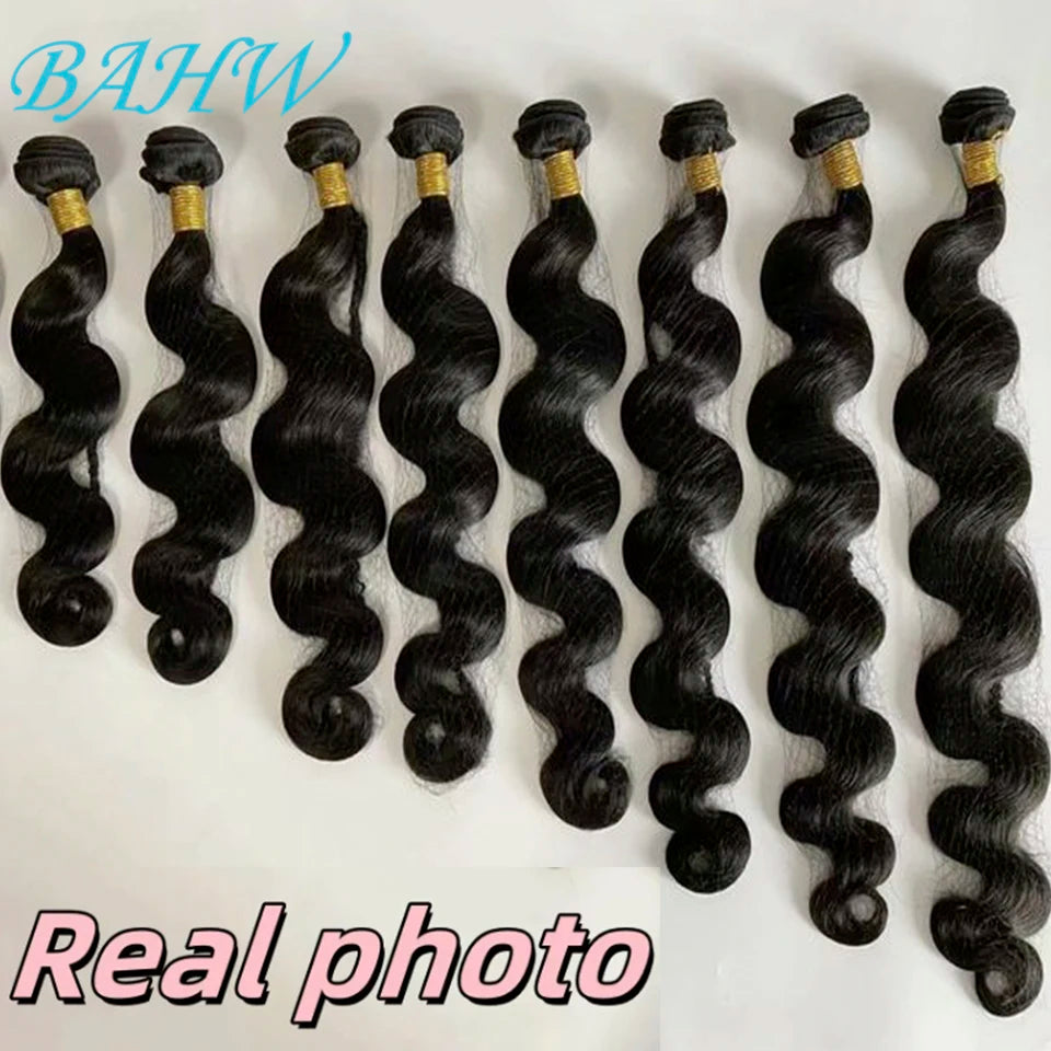 Brazilian Body Wave Hair Bundles 100% Human Remy Hair Extensions Natural Color Weave for Black Women – Soft, Bouncy, Full & Long-Lasting Shine