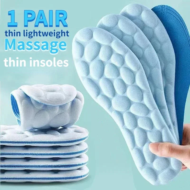 4D Massage Shoes Insoles – Super Soft Latex Sports Insoles for Running, Walking & Basketball | Arch Support Orthopedic Inserts for Men & Women Comfort
