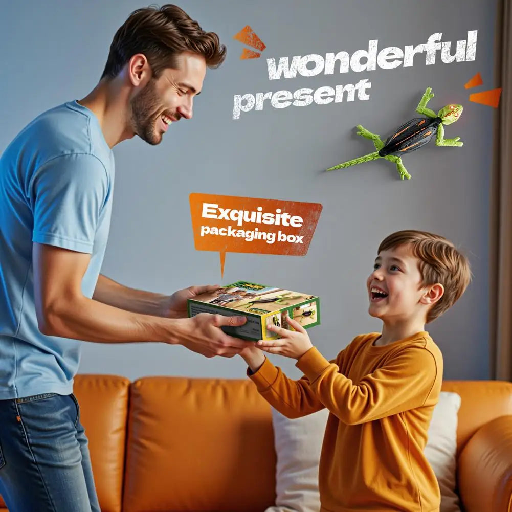 Magic Climber RC Wall-Climbing Lizard Robot Toy – Realistic Remote Control Gecko That Climbs Walls, Glass & Windows | LED Eyes, 360° Moves, Fun STEM Gift for Kids