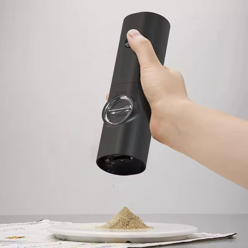 Electric Salt & Pepper Grinder Set with LED Light – Automatic One-Handed Spice Mill, Adjustable Coarseness, Stainless Steel & Ceramic Core Kitchen Tool