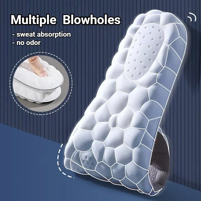 4D Massage Shoes Insoles – Super Soft Latex Sports Insoles for Running, Walking & Basketball | Arch Support Orthopedic Inserts for Men & Women Comfort