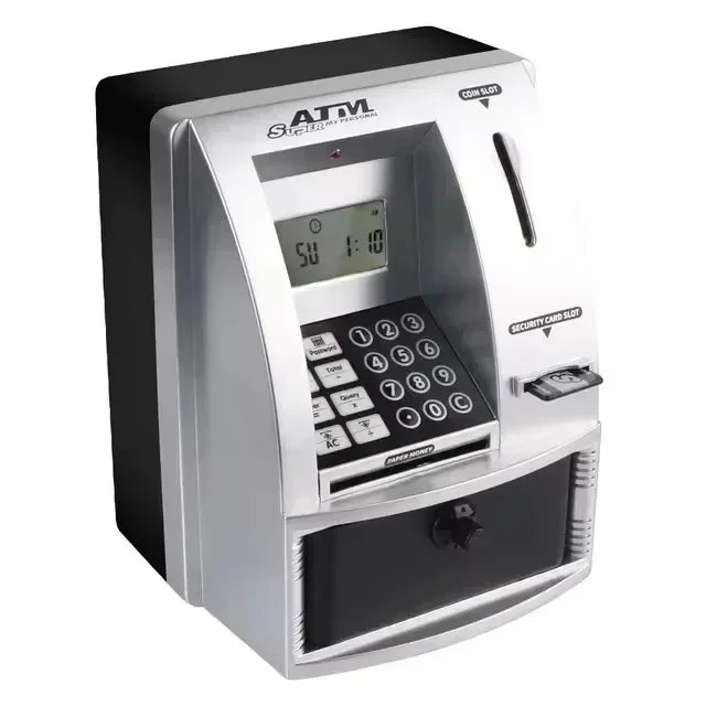 Kids Electronic ATM Piggy Bank with Password & Voice Recognition – Smart Money Saving Box with Automatic Deposit, Target Tracker, and LED Backlight | Perfect Christmas Gift