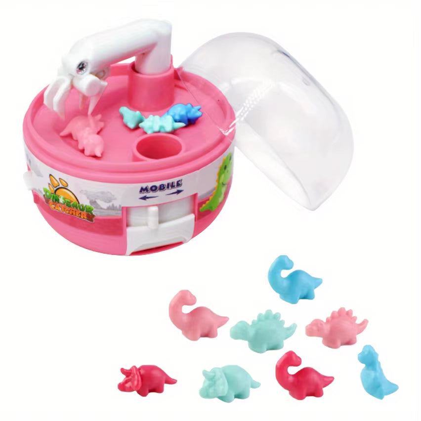 Kids Mini Gacha Claw Machine – Dinosaur Catching Game Toy for Boys & Girls | Fun Parent-Child Interactive Surprise Capsule Playset