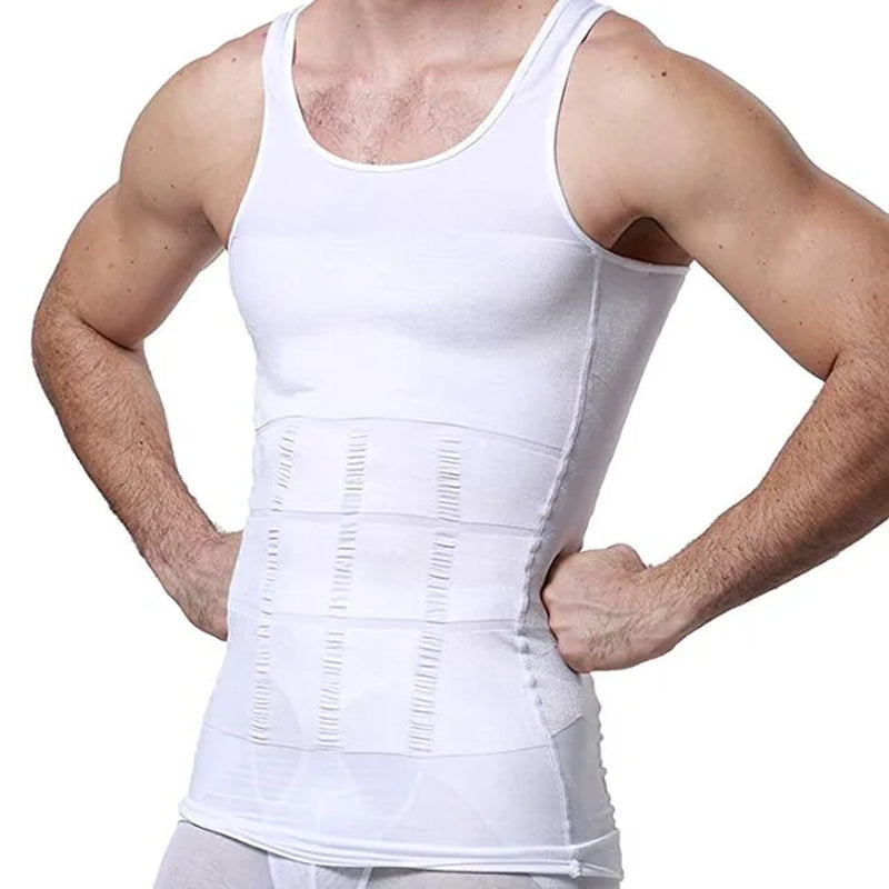 Men’s Slimming Body Shaper Vest – Tummy Control Waist Cincher Compression Undershirt for Belly Fat, Posture Support & Confidence Boost