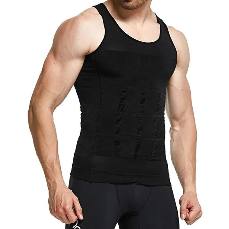 Men’s Slimming Body Shaper Vest – Tummy Control Waist Cincher Compression Undershirt for Belly Fat, Posture Support & Confidence Boost