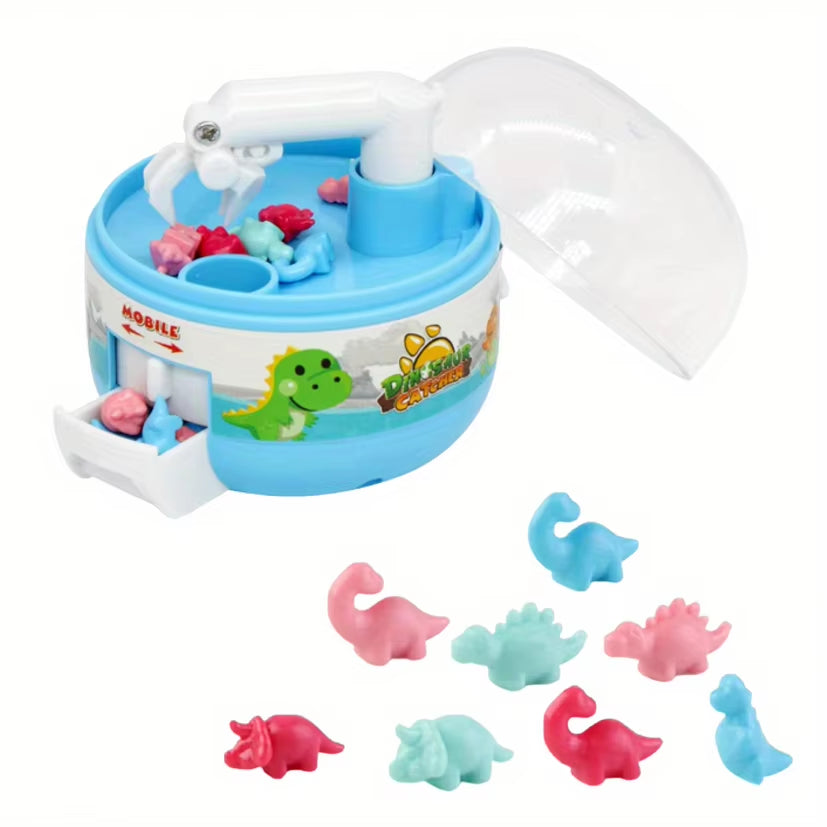 Kids Mini Gacha Claw Machine – Dinosaur Catching Game Toy for Boys & Girls | Fun Parent-Child Interactive Surprise Capsule Playset