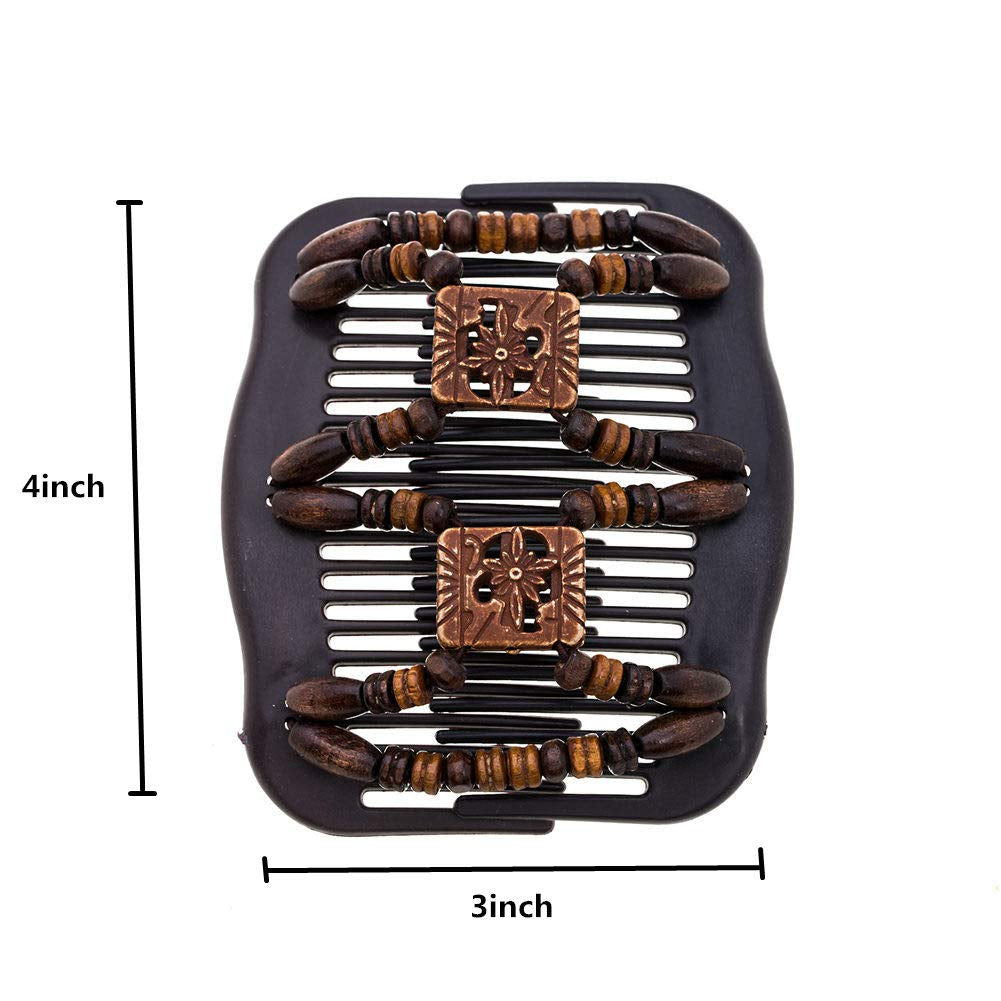 Thick Hair Bun Clip Combs Set of 5, Non-Slip Bun Maker Hair Accessories for Women & Girls, Easy Updo Hair Clips for Long Short Hair, Waterproof Hold