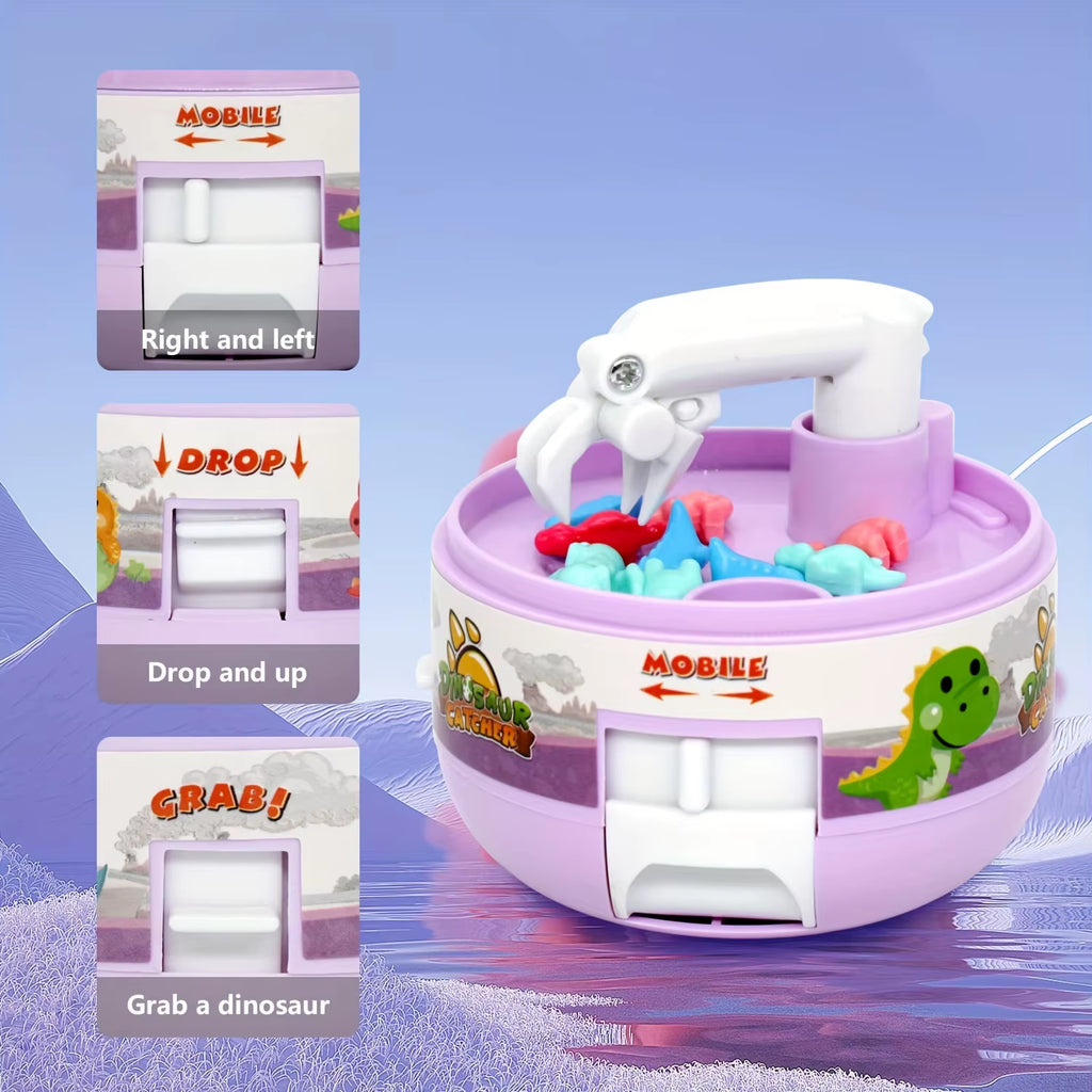 Kids Mini Gacha Claw Machine – Dinosaur Catching Game Toy for Boys & Girls | Fun Parent-Child Interactive Surprise Capsule Playset