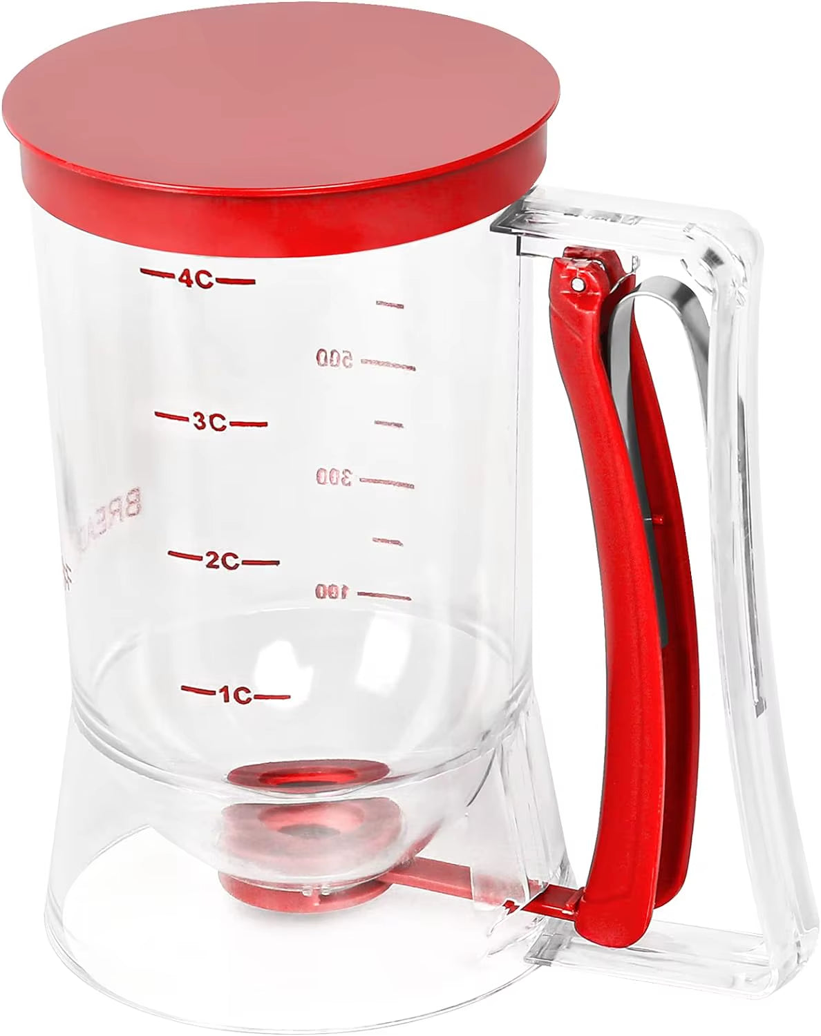 Batter Dispenser Cup for Cupcakes, Pancakes, Cookies & Cakes – Easy Pour Measuring Cup with Handle for Mess-Free Baking & Perfect Portions