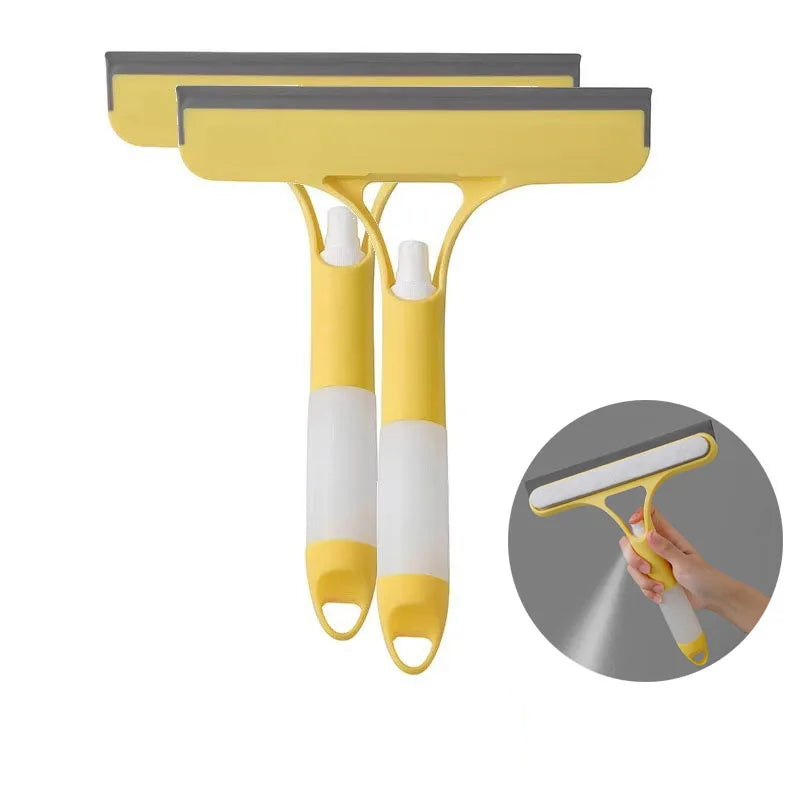 3-in-1 Window Cleaning Squeegee with Spray Bottle & Microfiber Scrubber – Multi-Function Glass Cleaner Tool for Windows, Mirrors & Cars | Streak-Free Shine & Easy Cleaning