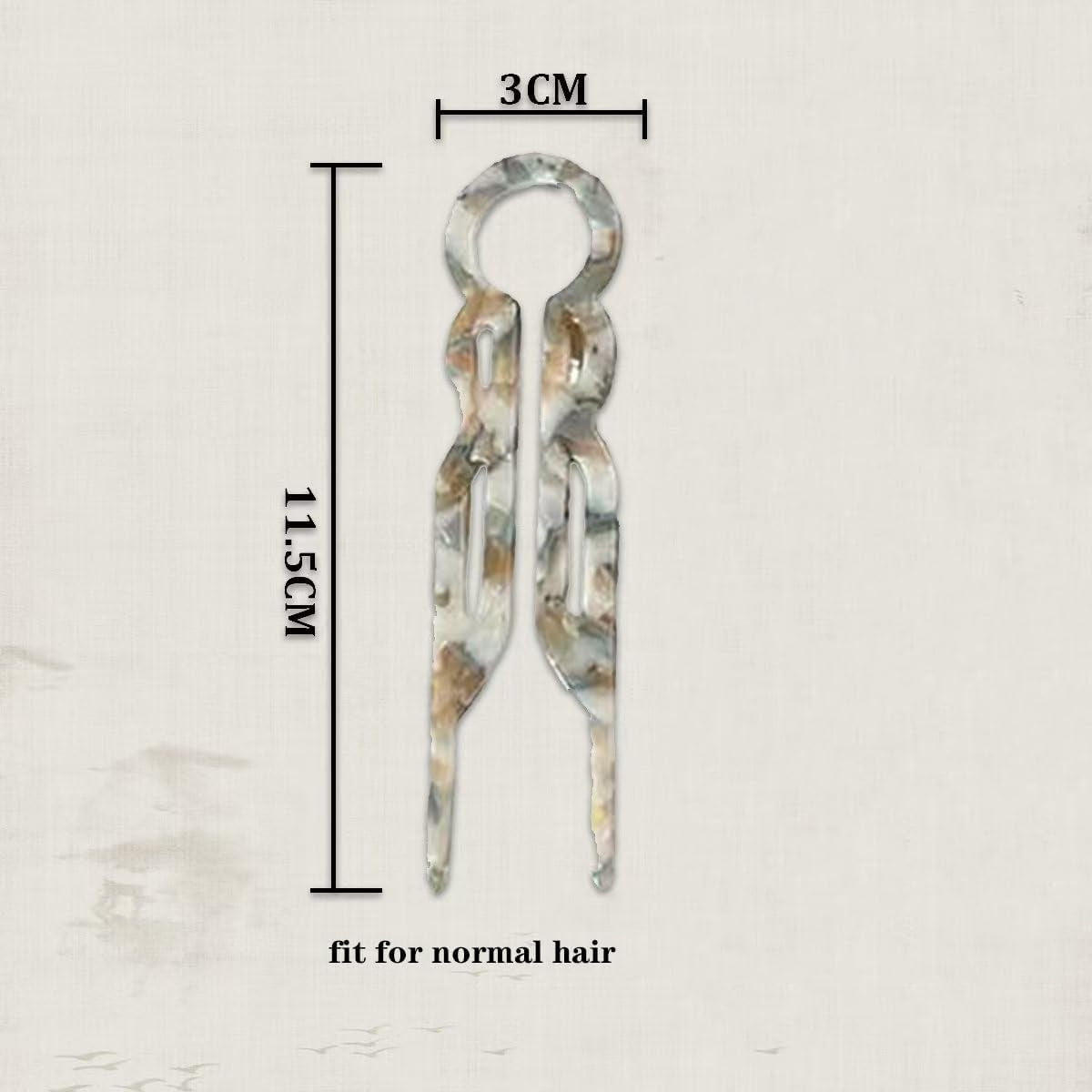 Prestige French Hair Pins Set of 3, Elegant Acetate Hair Clips for Women, Non-Slip Updo Hair Accessories for Thin Thick Hair, Everyday & Special Occasions