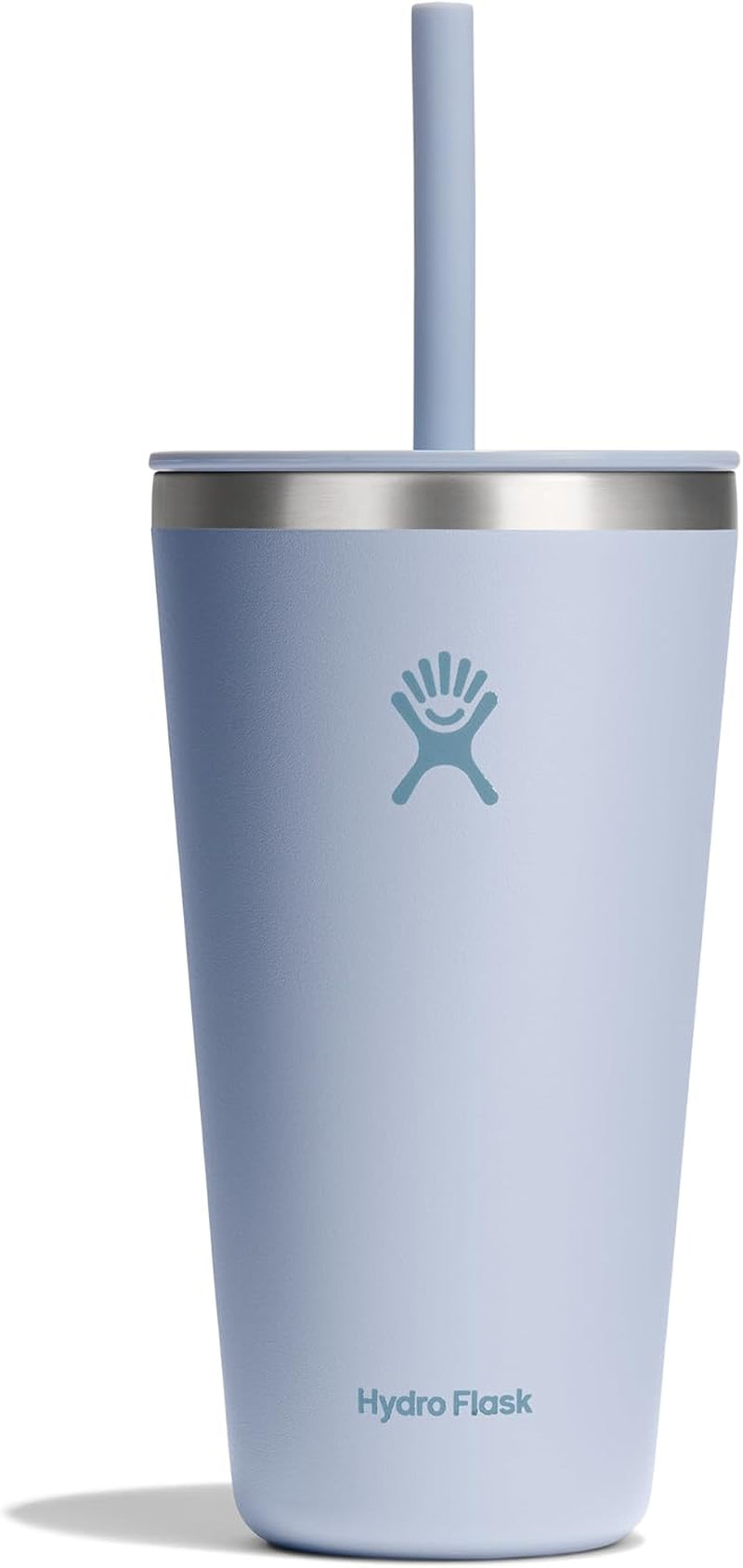 28oz Insulated Straw Tumbler with Leak-Resistant Lid, Stainless Steel Cupholder Friendly Cold Drink Cup for Smoothies, Water & Iced Coffee