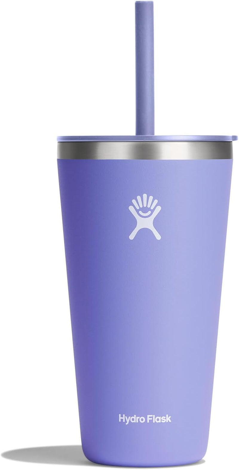 28oz Insulated Straw Tumbler with Leak-Resistant Lid, Stainless Steel Cupholder Friendly Cold Drink Cup for Smoothies, Water & Iced Coffee